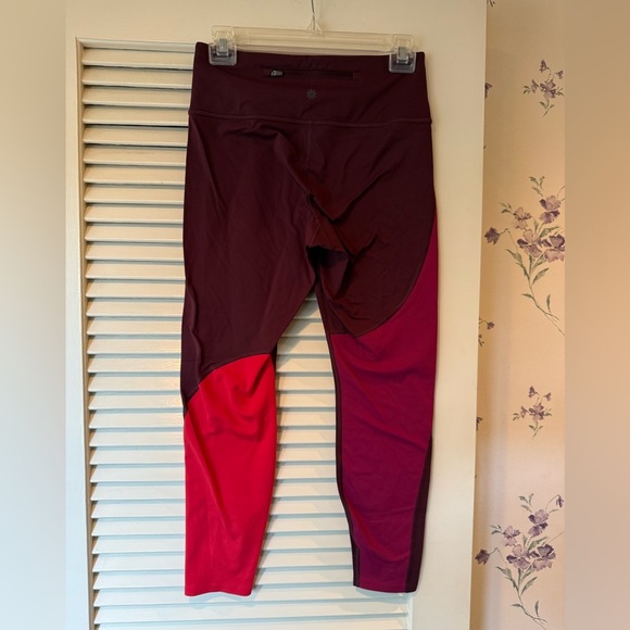Athleta Asymmetrical Colorblock Tight Leggings with Back Zippered Pocket Size S - Picture 3 of 8